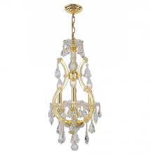  W83004G12 - Maria Theresa 4-Light Gold Finish and Clear Crystal Chandelier 12 in. Dia x 22 in. H Mini