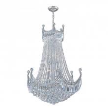  W83026C30 - Empire 24-Light Chrome Finish Crystal Chandelier 30 in. Dia x 40 in. H Round Large