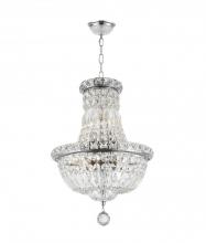 Worldwide Lighting Corp W83032C12 - Empire 6-Light Chrome Finish and Clear Crystal Chandelier 12 in. Dia x 16 in. H Round Mini