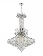  W83051C35 - Empire 16-Light Chrome Finish and Clear Crystal Chandelier 35 in. Dia x 48 in. H Large