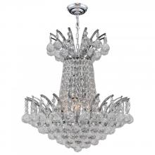  W83053C16 - Empire 4-Light Chrome Finish and Clear Crystal Chandelier 16 in. Dia x 16 in. H Mini