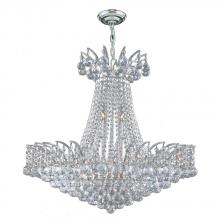  W83053C24 - Empire 11-Light Chrome Finish and Clear Crystal Chandelier 24 in. Dia x 24 in. H Round Large