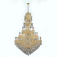 Worldwide Lighting Corp W83067G65 - Maria Theresa 60 Light Gold Finish and Clear Crystal Chandelier 65 in. Dia x 108 in. H Three 3 Tier 