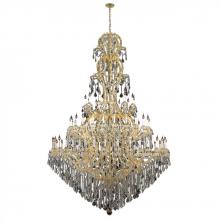 Worldwide Lighting Corp W83067G78 - Maria Theresa 72-Light Gold Finish and Clear Crystal Chandelier 78 in. Dia x 126 in. H Three 3 Tier 