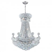  W83074C20 - Empire 12-Light Chrome Finish and Clear Crystal Chandelier 20 in. Dia x 26 in. H