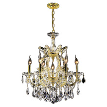 Worldwide Lighting Corp W83075G22 - Maria Theresa 7-Light Gold Finish and Clear Crystal Chandelier 22 in. Dia x 25 in. H Medium