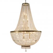  W83088B32 - Metropolitan 18-Light Antique Bronze Finish and Clear Crystal Chandelier 32 in. Dia x 50 in. H Large