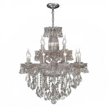  W83092C31 - Olde World Collection 12 Light Chrome Finish Crystal Chandelier 31" D x 31" H Two 2 Tier Lar