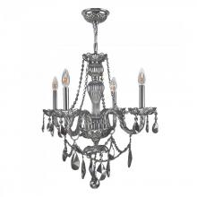  W83095C23-CH - Provence Collection 4 Light Chrome Finish and Chrome Crystal Chandelier 23" D x 25" H Medium