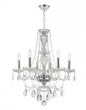  W83096C23-CL - Provence 6-Light Chrome Finish and Clear Crystal Chandelier 23 in. Dia x 31 in. H Medium