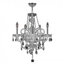  W83102C20-CL - Provence 5-Light Chrome Finish and Clear Crystal Chandelier 20 in. Dia x 22 in. H Medium