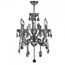  W83109C20-CH - Kronos Collection 4 Light Chrome Finish and Chrome Crystal Chandelier 20" D x 24" H Medium