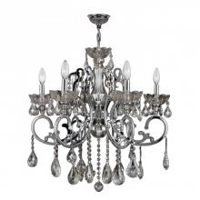  W83109C26-CL - Kronos Collection 6 Light Chrome Finish and Clear Crystal Chandelier 26" D x 24" H Large