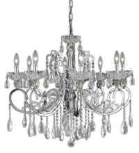  W83109C30-CL - Kronos Collection 8 Light Chrome Finish and Clear Crystal Chandelier 30" D x 26" H Large