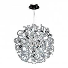  W83112C28 - Medusa 25-Light Chrome Finish with Clear Crystal Chandelier 28 in. Dia x 28 in. H Large