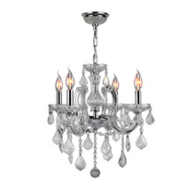  W83119C18-CL - Catherine 4-Light Chrome Finish and Clear Crystal  Chandelier 18 in. Dia x 18 in. H Medium