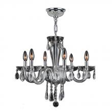 Worldwide Lighting Corp W83128C22-CL - Gatsby Collection 6 Light Chrome Finish and Clear Blown Glass Chandelier 22" D x 19" H Mediu