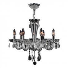 Worldwide Lighting Corp W83129C22-CL - Gatsby 8-Light Chrome Finish and Clear Blown Glass Chandelier 22 in. Dia x 19 in. H Medium