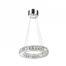  W83146KC16 - Galaxy 9 Integrated LEd Light Chrome Finish diamond Cut Crystal Circular Ring dimmable Chandelier 60