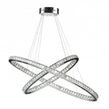  W83151KC48 - Galaxy 30 Integrated LEd Light Chrome Finish diamond Cut Crystal Constellation Ring Chandelier 6000K