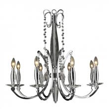  W83155C30 - Innsbruck Collection 8 Light Chrome Finish Crystal Chandelier 30" D x 26" H Large