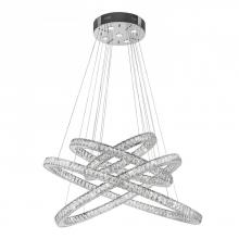  W83192KC48 - Galaxy 61 Integrated LEd Light Chrome Finish diamond Cut Constellation Ring Chandelier 6000K 48 in.