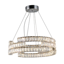  W83196KC24 - Galaxy 48-Watt Chrome Finish Integrated LEd Ring Pendant Chandelier 6000K 24 in. Dia x 113 in. H