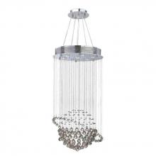  W83202C18 - Saturn 7-Light Chrome Finish and Clear Crystal Galaxy Chandelier 18 in. Dia x 32 in. H Medium