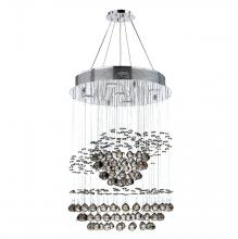  W83252C18 - Saturn 5-Light Chrome Finish and Clear Crystal Galaxy Chandelier 18 in. Dia x 26 in. H Medium