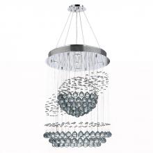  W83253C22 - Saturn 5-Light Chrome Finish and Clear Crystal Galaxy Chandelier 22 in. Dia x 30 in. H Medium