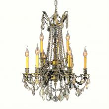  W83307BP23-GT - Windsor 9-Light Antique Bronze Finish and Golden Teak Crystal Chandelier 23 in. Dia x 31 in. H Large