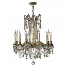  W83308BP28-CL - Windsor 10-Light Antique Bronze Finish and Clear Crystal Chandelier 28 in. Dia x 31 in. H Large