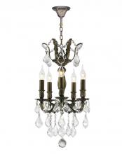 Worldwide Lighting Corp W83319B15 - Versailles 5-Light Antique Bronze Finish and Clear Crystal Mini Chandelier 15 in. Dia x 22 in. H