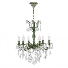  W83328B23 - Versailles 6-Light Antique Bronze Finish and Clear Crystal Chandelier 23 in. Dia x 26 in. H Large