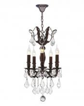 Worldwide Lighting Corp W83330F13 - Versailles 5-Light dark Bronze Finish and Clear Crystal Chandelier 13 in. Dia x 23 in. H Mini