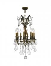 Worldwide Lighting Corp W83332B14 - Versailles 8-Light Antique Bronze Finish and Clear Crystal Chandelier 14 in. Dia x 23 in. H Mini