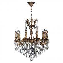  W83340B26 - Versailles 10-Light Antique Bronze Finish and Clear Crystal Chandelier 26 in. Dia x 29 in. H Large