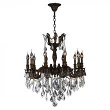  W83340F26 - Versailles 10-Light dark Bronze Finish and Clear Crystal Chandelier 26 in. Dia x 29 in. H Large