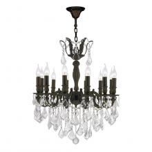  W83341F27 - Versailles 12-Light dark Bronze Finish and Clear Crystal Chandelier 27 in. Dia x 30 in. H Large