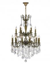  W83351B30 - Versailles 18-Light Antique Bronze Finish and Clear Crystal Chandelier 30 in. Dia x 39 in. H Two 2 T