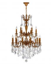  W83351FG30 - Versailles 18-Light French Gold Finish and Clear Crystal Chandelier 30 in. Dia x 39 in. H Two 2 Tier