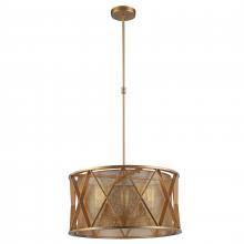  W83420MG20 - Nautilus 5-Light Matte Gold Finish Mesh drum Shade Pendant Light 20 in. x 10 in. H Medium