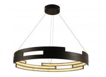  W83470MB32 - Nexus 89-Watt Matte Black Finish Integrated LEd Circular Ring Chandelier 3000K 32 in. Dia x 96 in. H