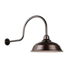  H-QSN15117-SA-145/QSNHL-C-145 - 17" Gooseneck Light Warehouse Shade, QSNHL-C Arm