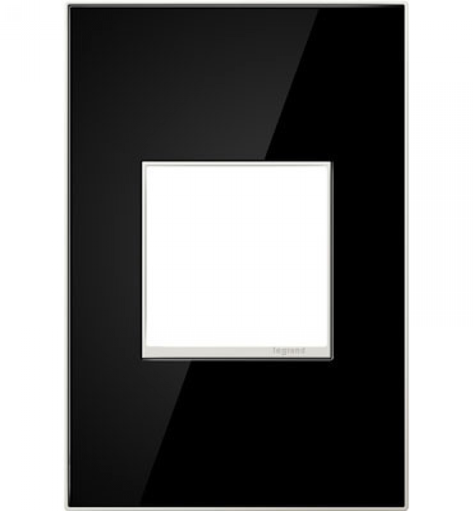 adorne? Mirror Black One-Gang Screwless Wall Plate