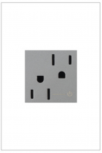 Legrand ARCH152M10 - adorne? 15A Tamper-Resistant Half-Controlled Outlet, Magnesium