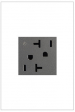 Legrand ARCD202M10 - adorne? 20A Tamper-Resistant Dual-Controlled Outlet, Magnesium