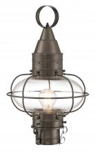  1511-BR-CL - Classic Onion Outdoor Post Light - Bronze with Clear Glass