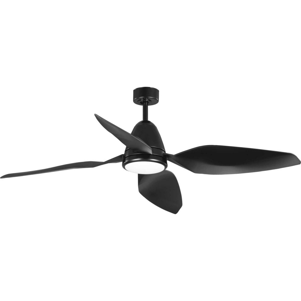 Holland Collection 60" Four-Blade Black Ceiling Fan