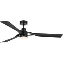  P250117-31M-30 - Belen Collection 60-in Three-Blade Matte Black Modern Ceiling Fan with Matte Black Blades